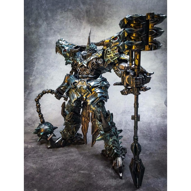 定制威将钢索恐龙模型手办合金版黑苹果擎天柱玩具男孩汽车人黑曼巴