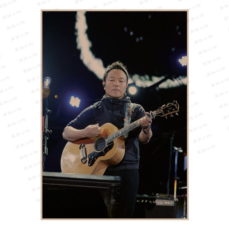 许巍 摇滚音乐复古牛皮纸海报 酒吧咖啡馆照片相框墙贴纸 许巍 15