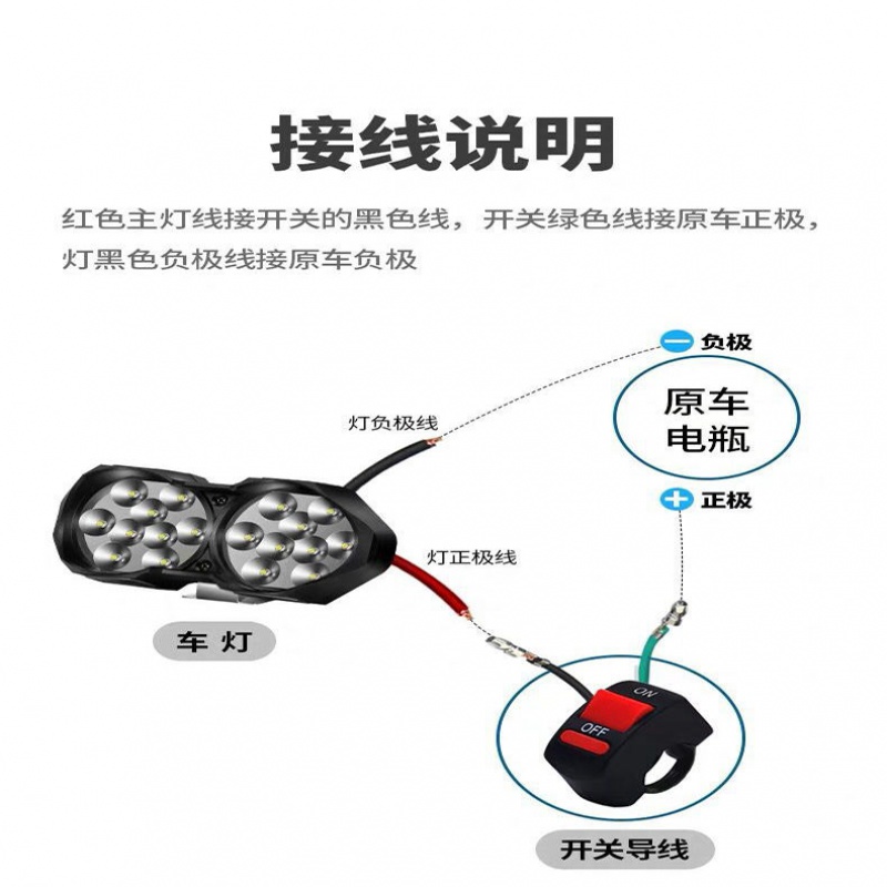 摩托车射灯安装图解图片