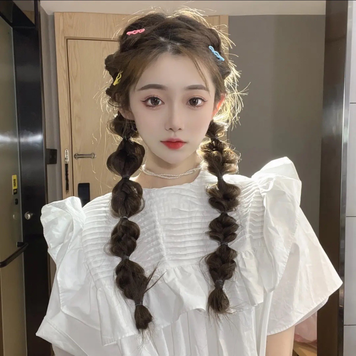 假发女马尾拳击辫假发绳网红鱼骨高马尾辫脏辫麻花辫子发饰头饰夏 5