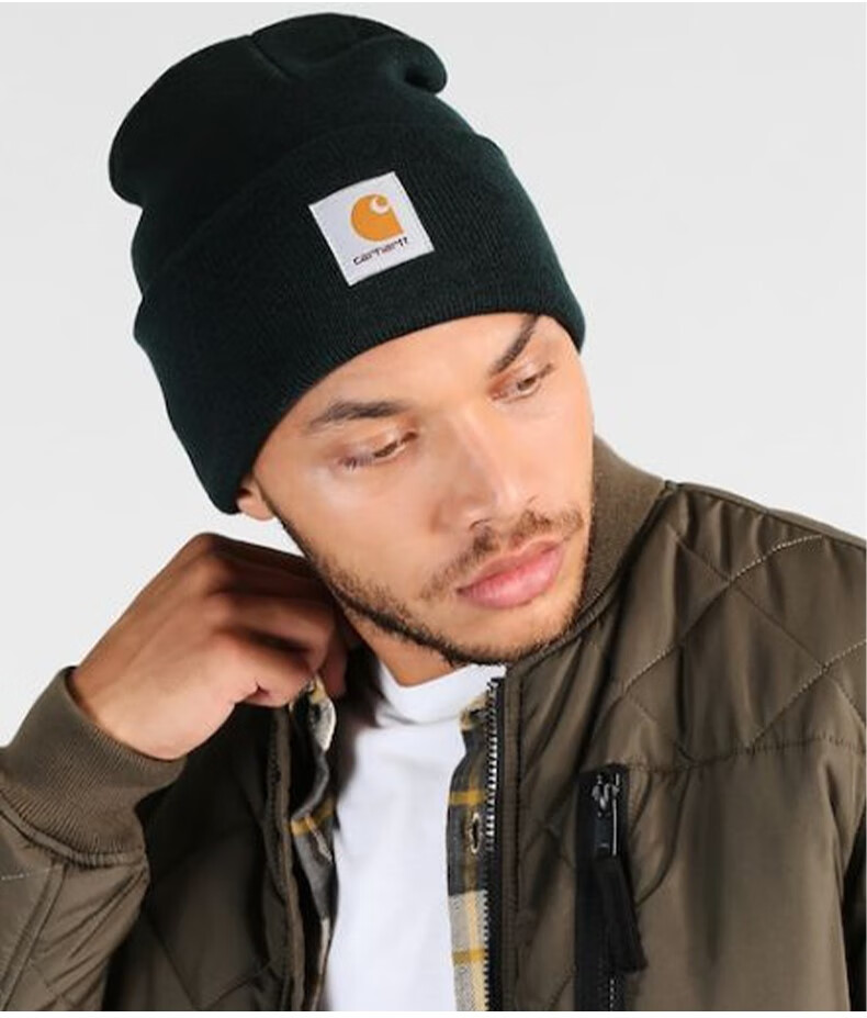 卡哈特帽子同款carhartt a18 beanie hat卡哈特经典毛线针织冷帽 棕色