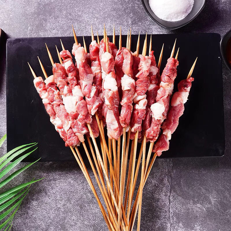 手工羊肉串半成品羊肉串羔羊肉串烧烤羊肉串户外羊肉烧烤 美味羊肉串