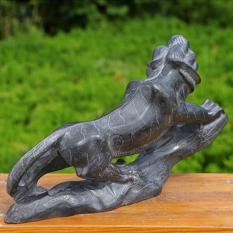 石雕上山虎下山虎摆件石头石材青石原石雕刻老虎生肖老虎嘉祥石雕奥琅