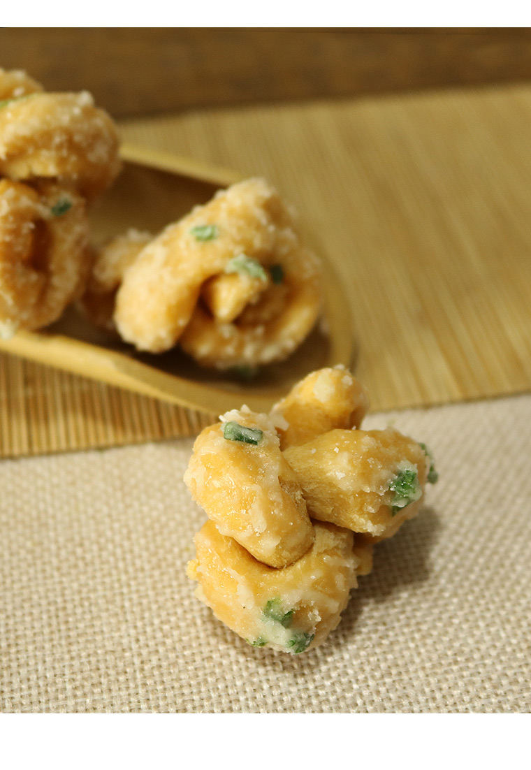 潮之选手工麻花甜味葱香小麻花168g潮汕特产油索香葱味