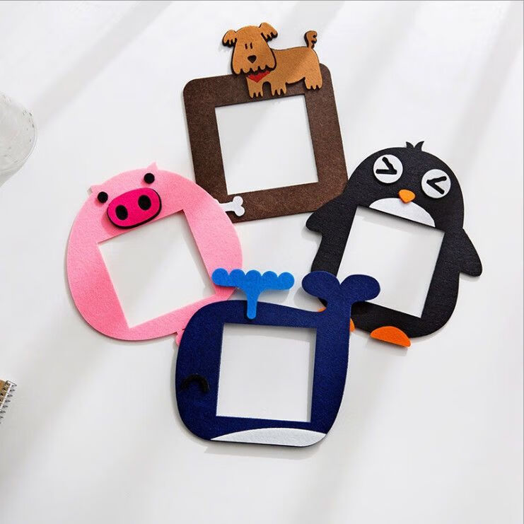 卡通毛毡开关套保装饰客厅卧室可爱动物开关贴不伤墙免粘 随机2个装