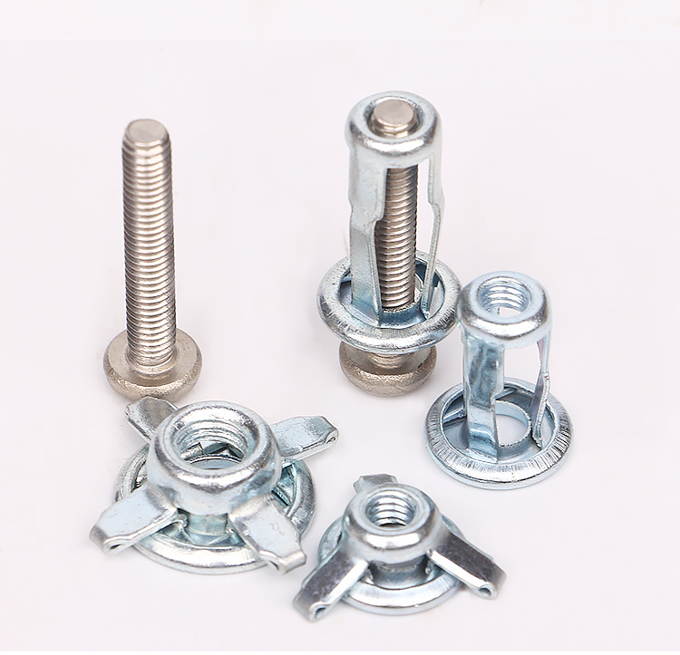 花瓣螺母膨胀螺丝拉铆螺母空心铁皮塑料板铝板车用固定膨胀螺栓m42010