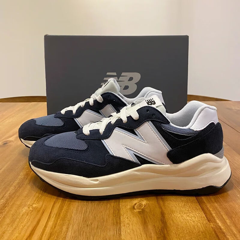 复古男鞋5740海军蓝休闲运动鞋女ulzzang秋冬季增高老爹鞋 nb5740黑白