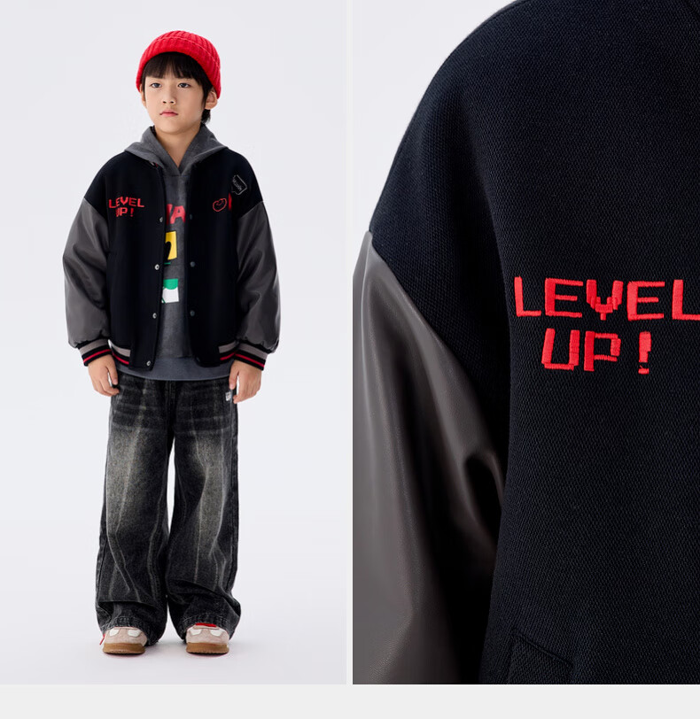 M.Latin Children's Outerwear Spring 2025 New Collection Boys And Girls Windproof Baseball Collar Jacket with Patchwork Desig 23