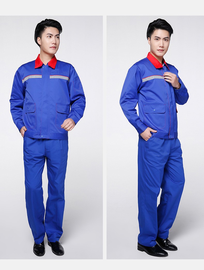 七色领加油站工作服秋冬装防静电服加气站中石油石化海油棉衣套装红色