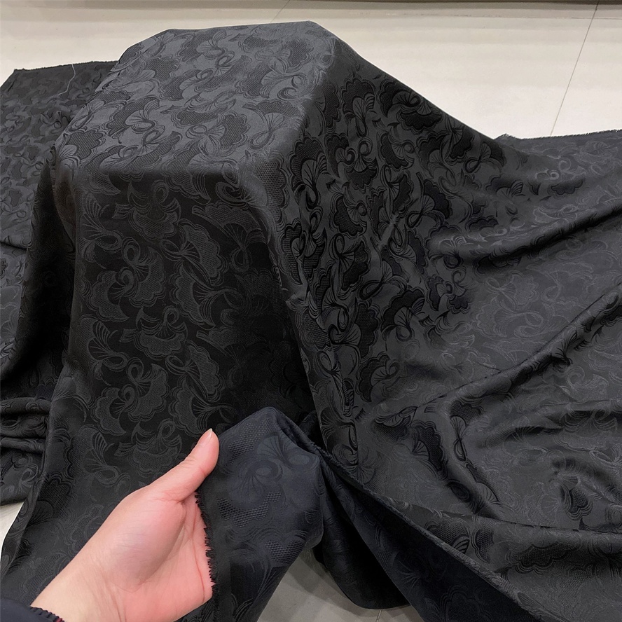 高档桑蚕丝布头香云纱花罗绢纺零布头面料顺德产丝绸重磅布料2022新款