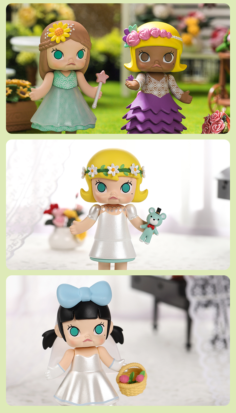 泡泡·玛特婚礼花童茉莉娃娃molly系列潮流玩具公仔盲盒 5月公主