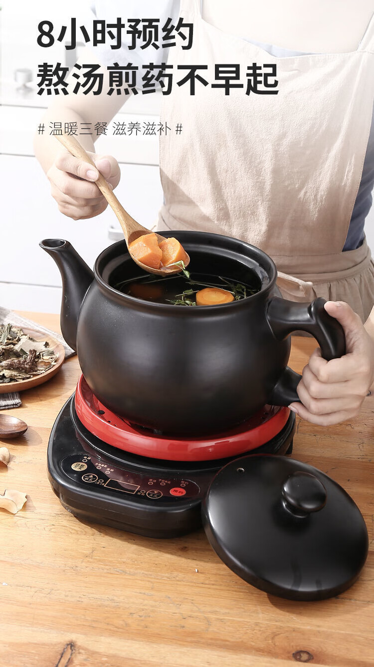 雅迎分体式中药壶煎药煲熬药砂锅陶瓷家用煤气灶电炉煎药壶明火养生壶