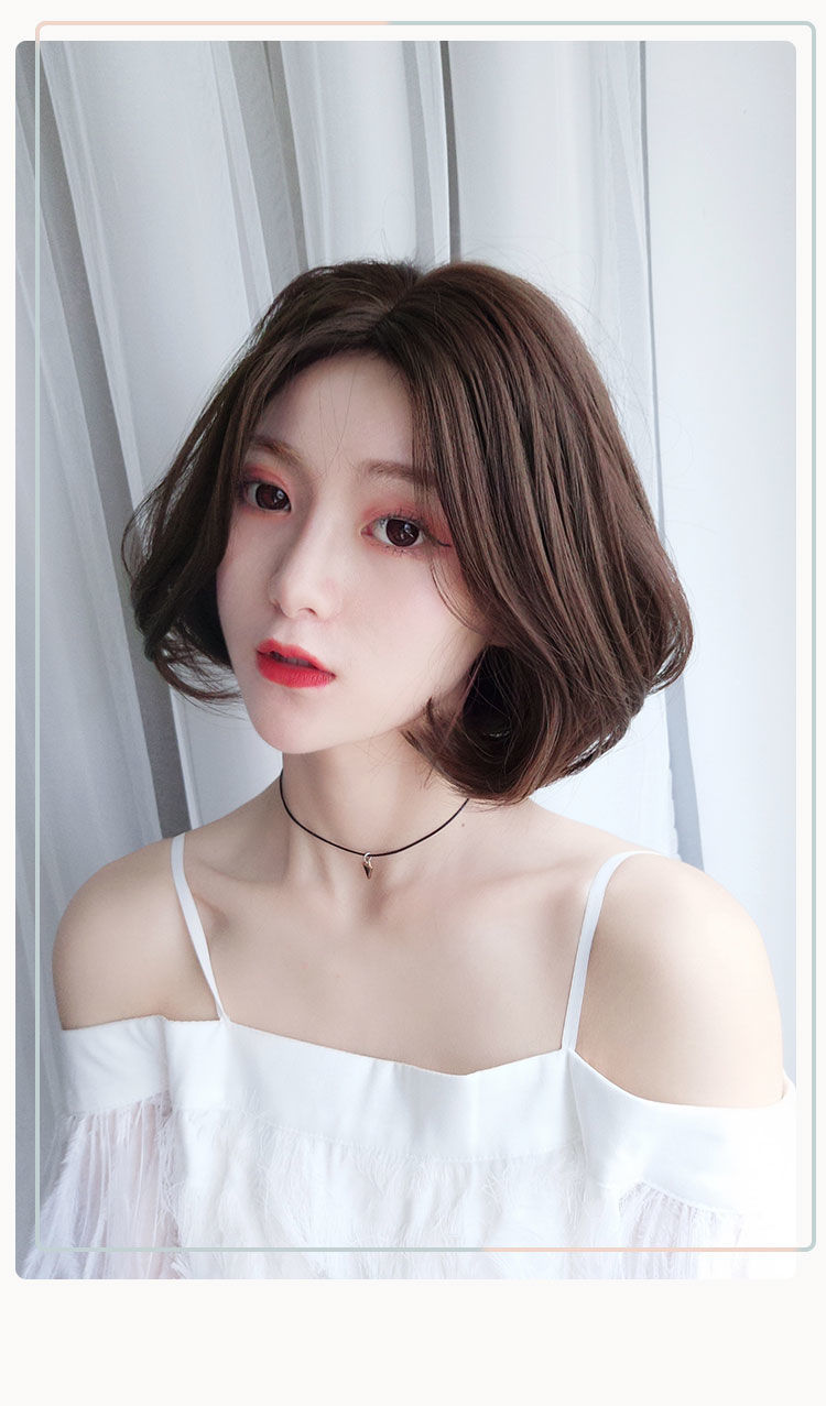 官方旗舰假发女中分短发内扣bobo头梨花卷整顶全头假发套蓬松自然波波