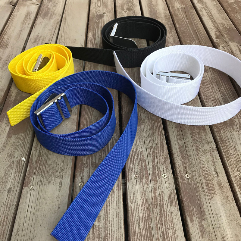 潜水腰带黑色深潜水配重腰带配重带配重铅带白蓝色重力带潜水铅带黄色