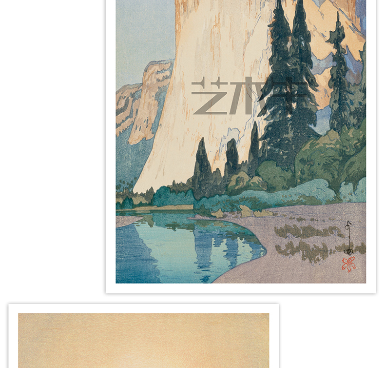 清雅淡寂吉田博艺术版画作品风景浮世绘手绘明信片插画古风文创大尺寸