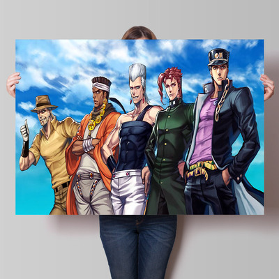 的奇妙冒险动漫海报周边空条承太郎东方仗助二次元宿舍墙贴纸 jojo127