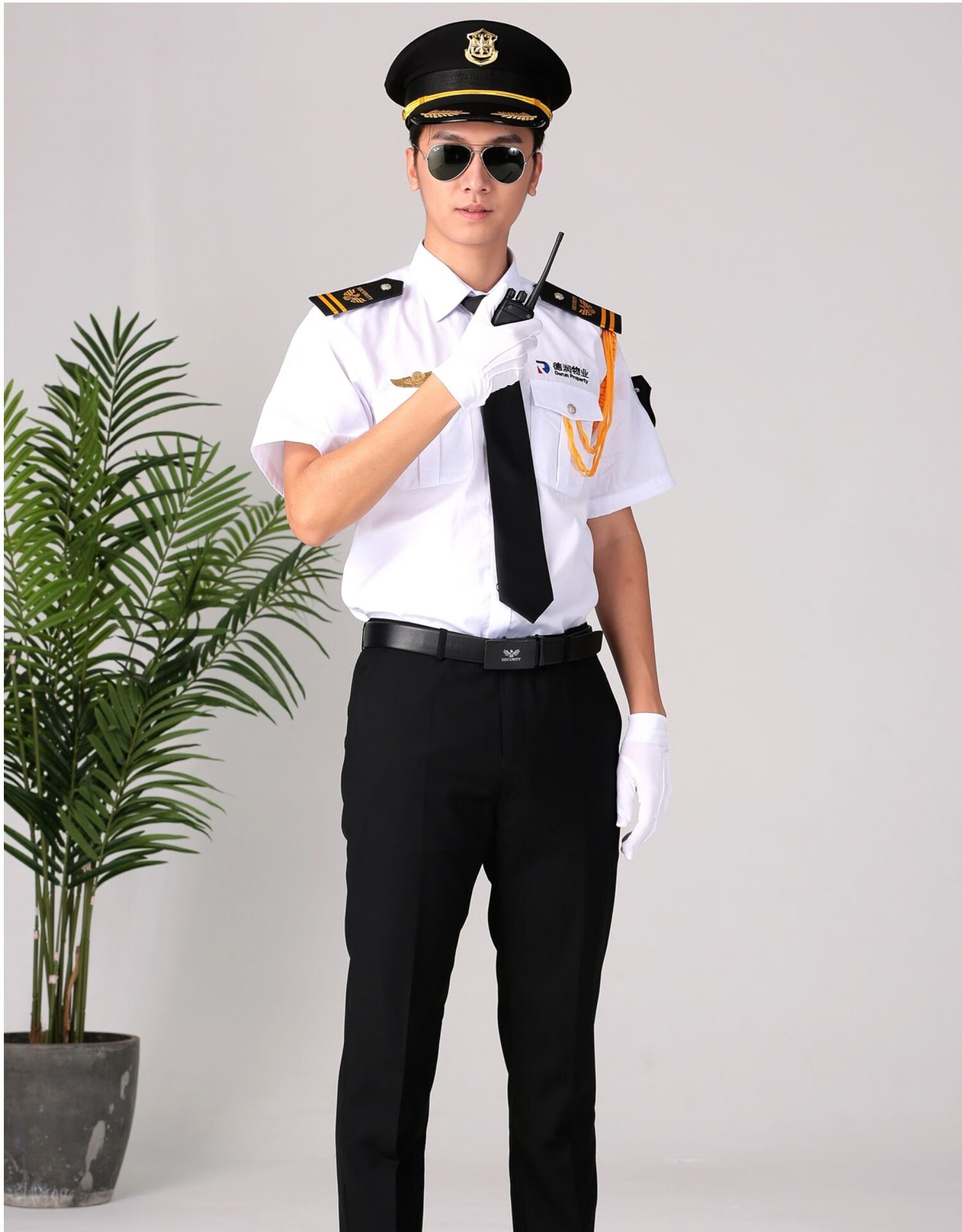 新款物业门卫保安白衬衫售楼处形象岗礼宾服酒店安保长短袖工作服