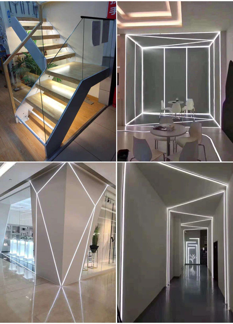 led灯槽铝合金u型铝材装饰亚克力长条铝槽灯带明装嵌入式线条灯条 带