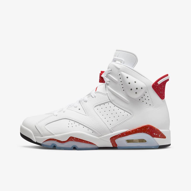 耐克nike air jordan 6 aj乔6高帮白红 男子复古篮球鞋 ct8529- ct
