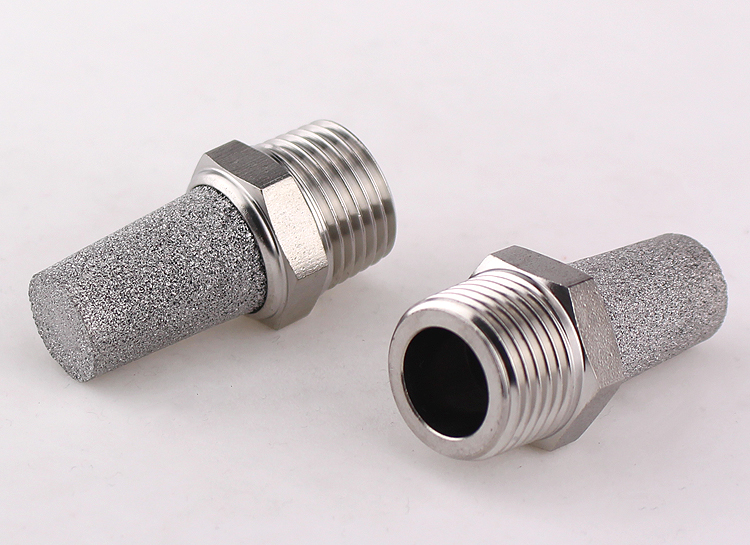 消声器消音王 304不锈钢气动消声器平头消音器电磁阀用降噪王2分空气