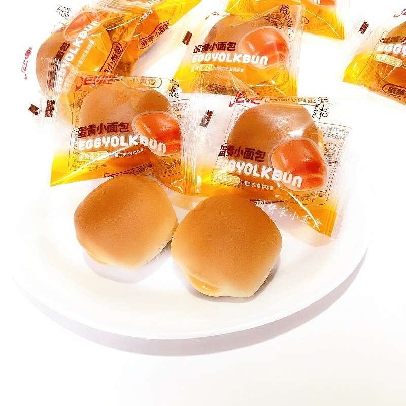泡吧蛋黄小面包夹心面包儿童学生早晚餐零食面包散装500克