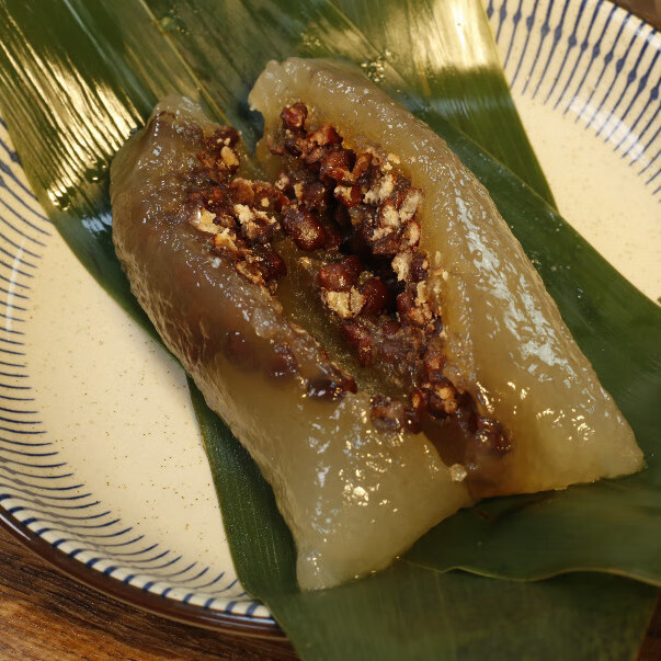 綠豆五花肉粽子廣東粽廣式口味鮮肉粽臘腸花生紅豆西米粽綠豆肉粽220g