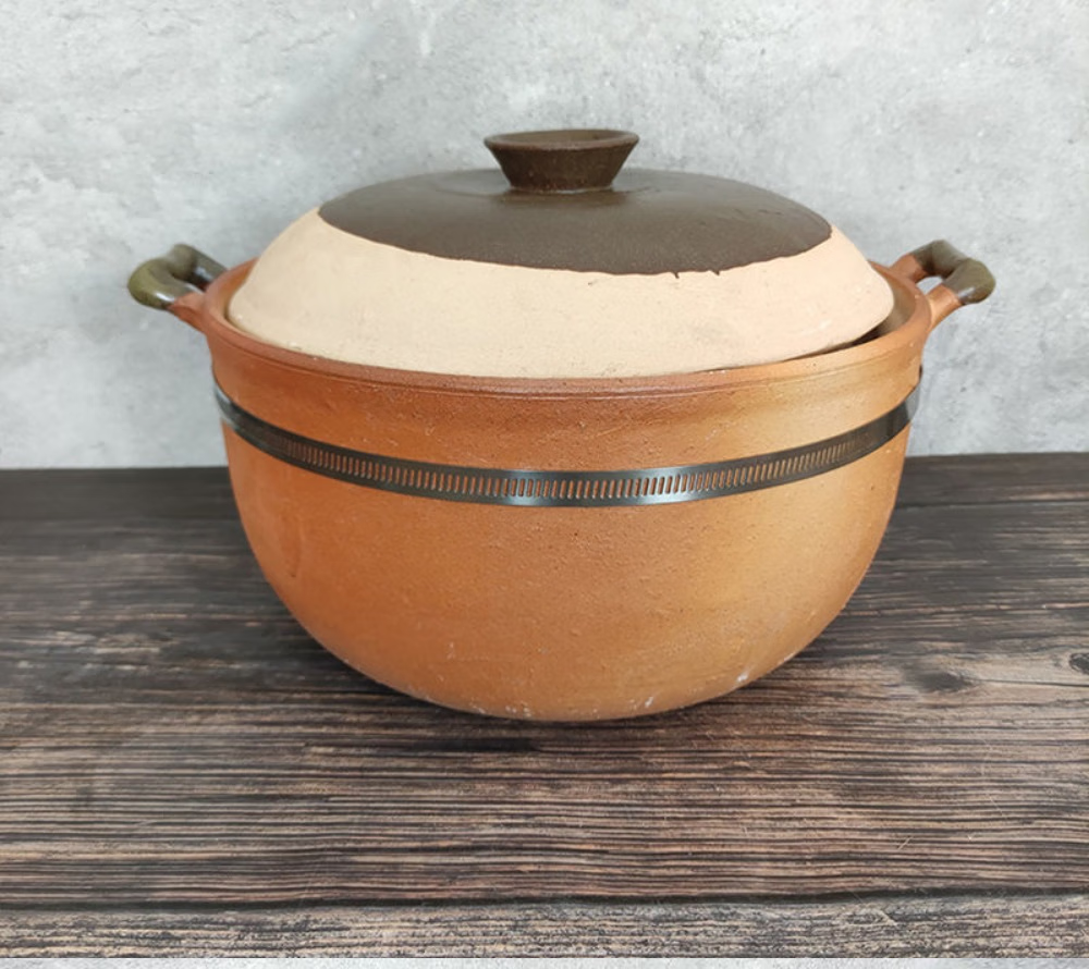 倾尊 传统老式砂锅煲汤家用燃气明火土砂锅火锅炖锅汤煲汤锅潮州砂锅