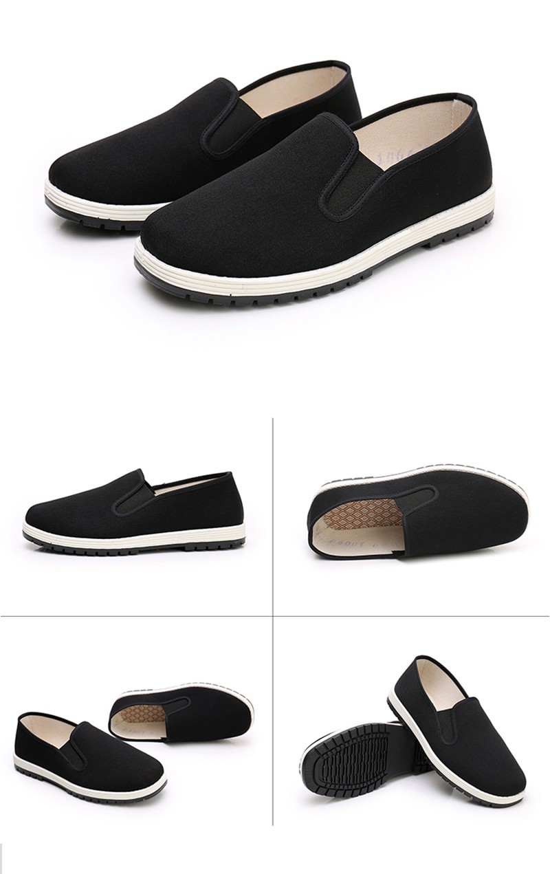 老北京布鞋男青年懒汉鞋老北京布鞋男棉鞋一脚蹬轮胎底春秋防滑千层底