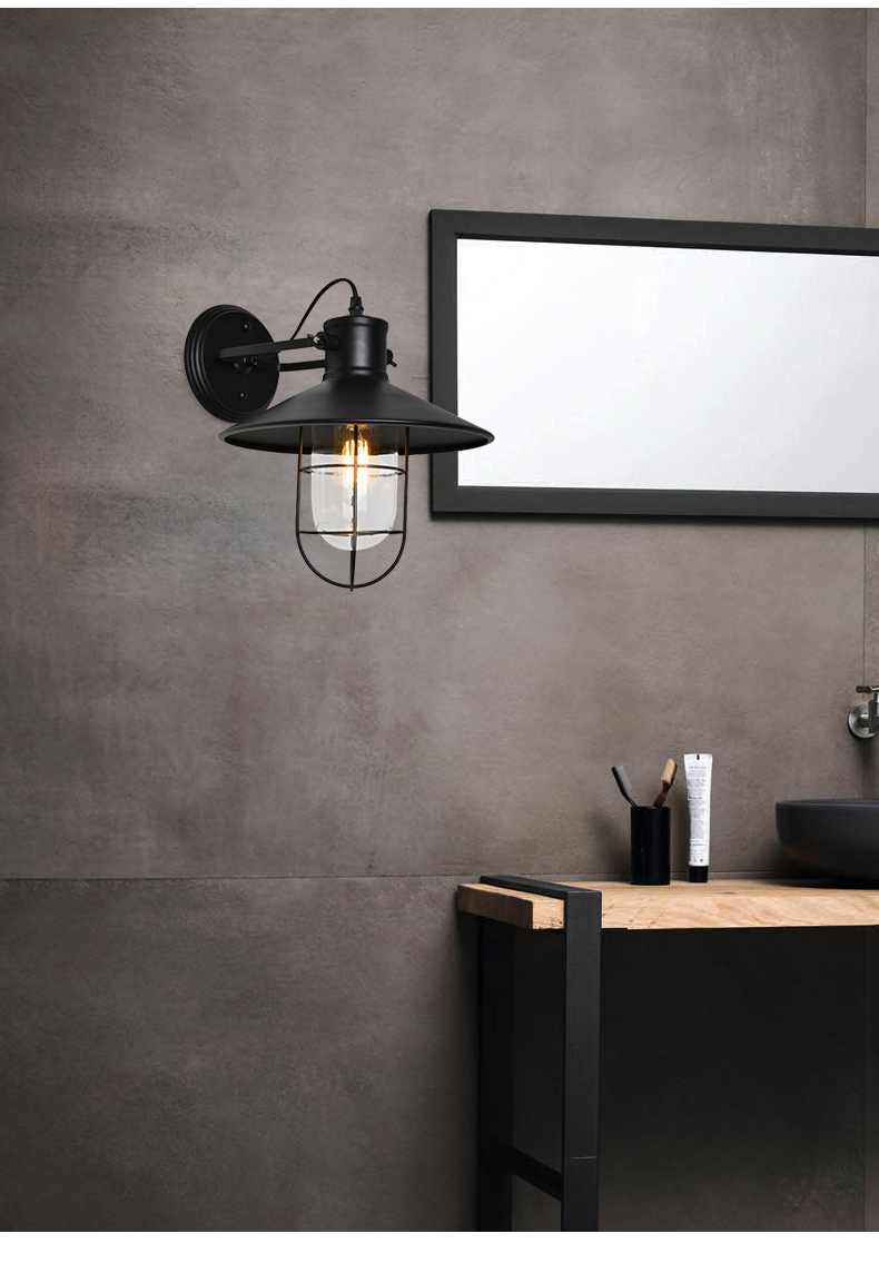 璀璨一生个性酒吧吧台咖啡厅餐厅卧室铁艺壁灯复古工业风壁灯美式北欧