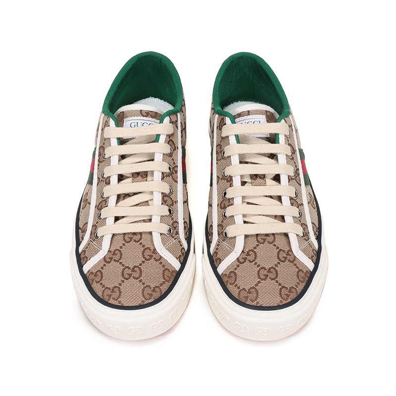 男鞋 古驰 gucci 男士织物系带休闲运动鞋板鞋 606111 hvk20 9766