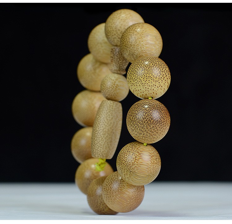 顶盈龙血金丝竹佛珠手串竹制手链男女款手工饰品圆珠鱼籽纹饰品精品