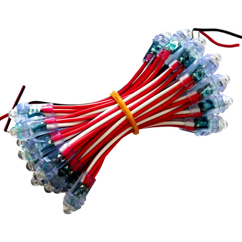 led冲孔发光字灯12v户外广告招牌全彩穿孔灯珠七彩5v防水外露灯串12v