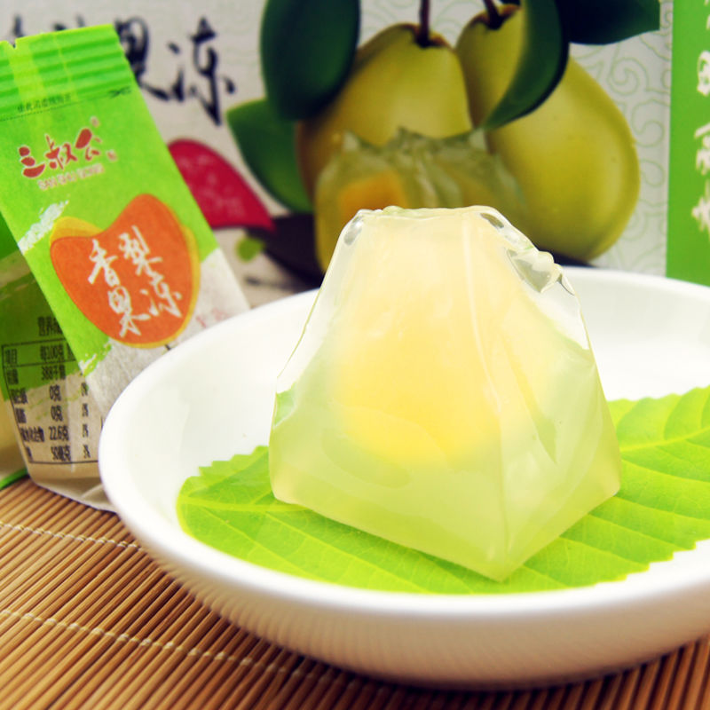 三叔公含果肉果冻梅果香梨山楂休闲零食糕点布丁梅果冻2盒