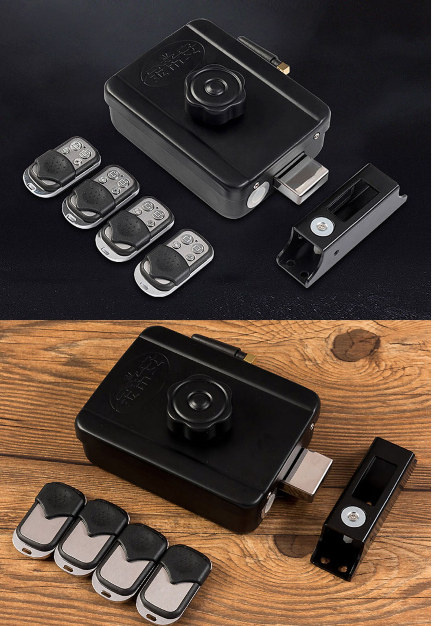 遥控隐形门锁家用电子密码防盗暗锁智能感应大门锁刷卡无线远程双线路