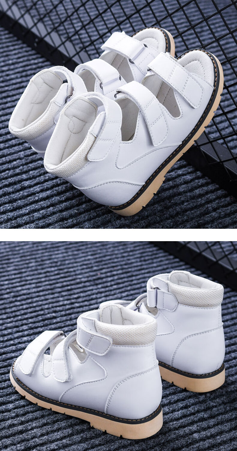 内八字矫正鞋儿童扁平足宝宝xo型腿纠正器专用足内外翻小孩子凉鞋1白