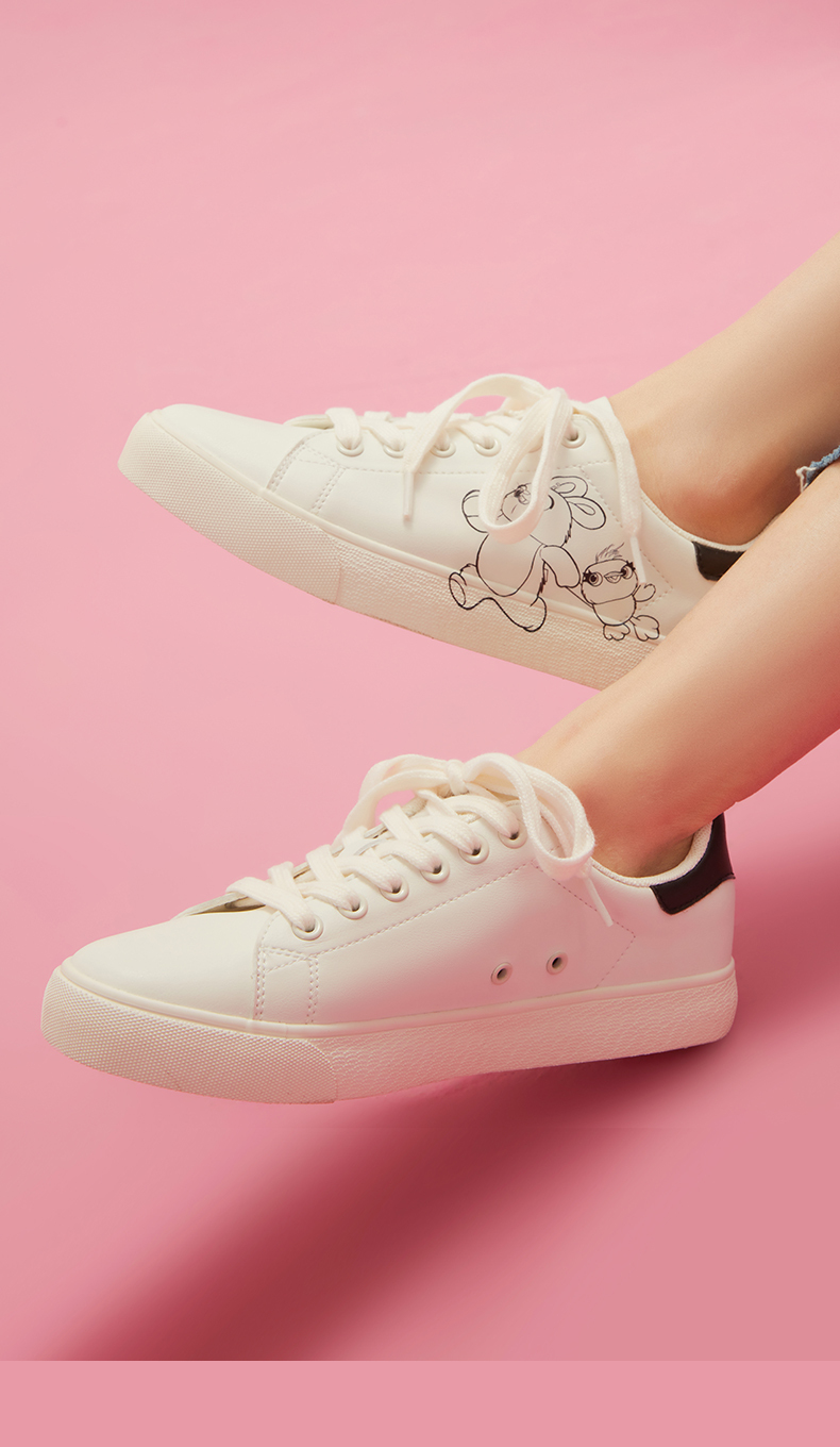 迪士尼系列热风小白鞋女2022年春季商场同款新款女士时尚平底休闲板鞋