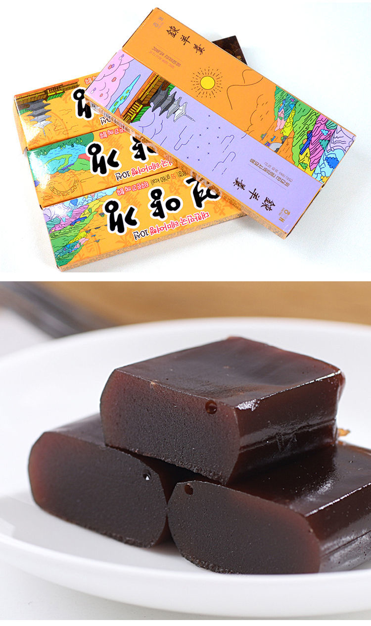 韩国食品进口零炼羊羹红豆传统糕豆沙炼羊羹糕点心55g 羊羹10只【图片