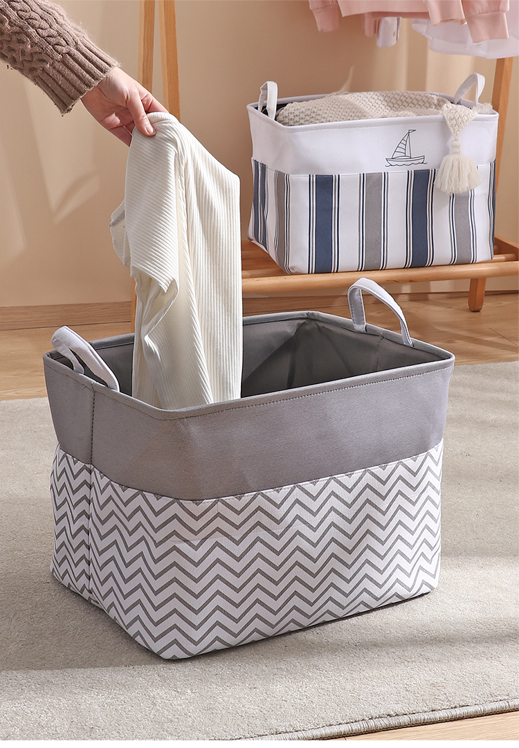 加厚布艺可折叠脏衣篮家用大容量杂物收纳筐手提脏衣整理筐三角小号