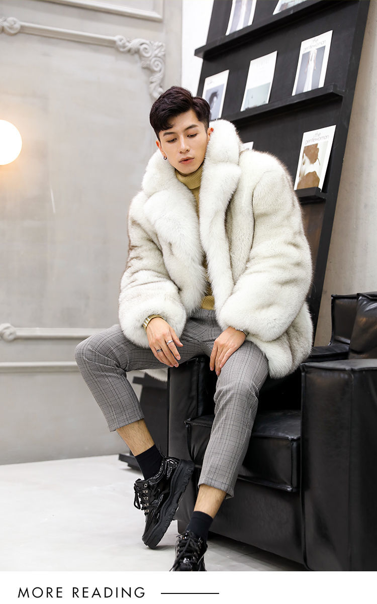 捡漏专区babiboy海宁貂皮2020貂皮大衣男狐狸毛皮草外套男士中长款