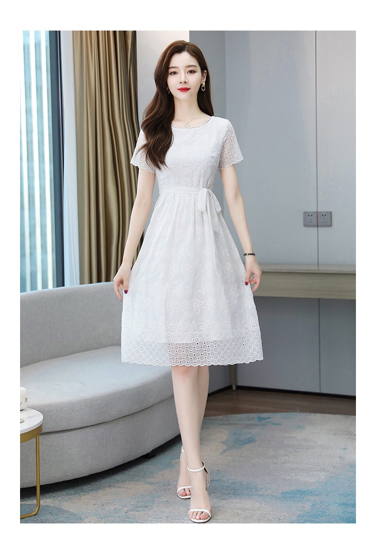 白色连衣裙女夏2022新款女神范夏季高端名媛气质裙子9238 白色 s