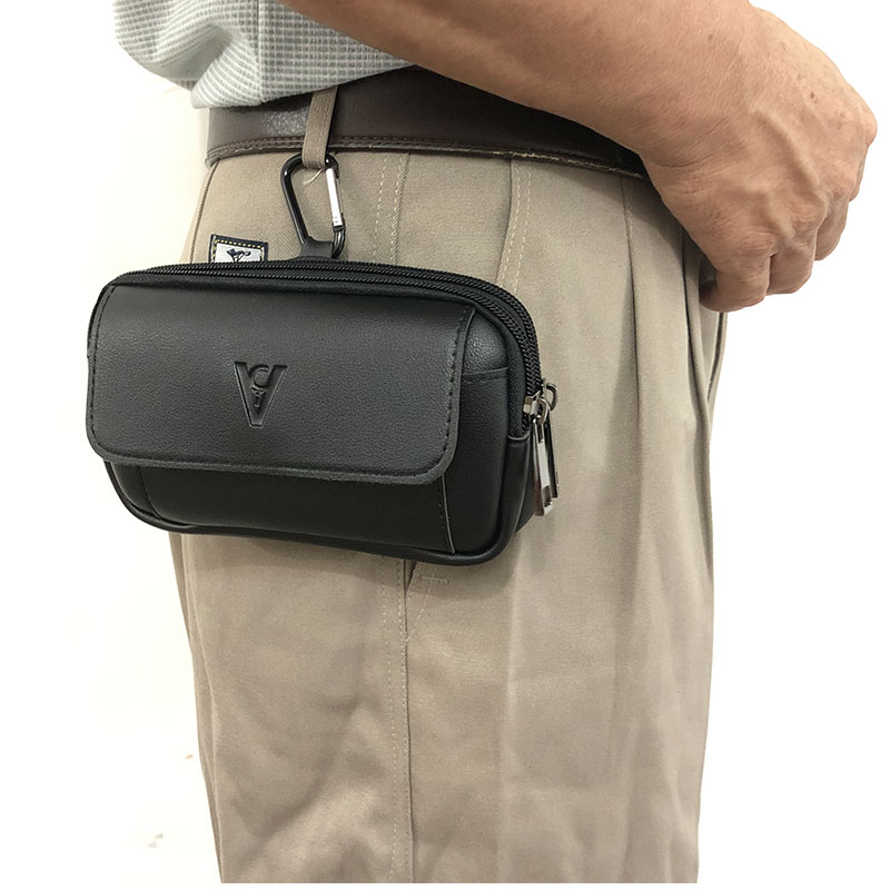 老·人头放手机小包包挂腰包男士干活工地老人穿皮带装便携手机包零.