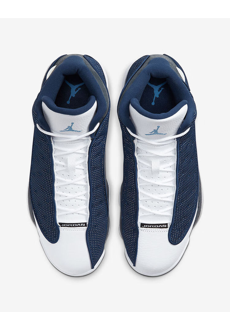 耐克休闲运动跑步鞋子aj13高帮篮球鞋flintnavybluegigi白蓝男女同款