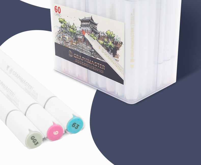 斯塔stagm1020酒精油性马克笔美术生专用套装双头动漫手绘绘画水彩笔