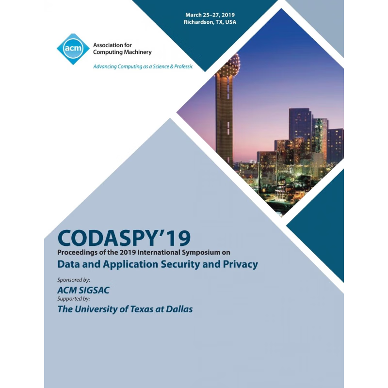 按需印刷CODASPY'19[9781450370585]