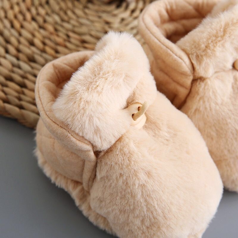 现货速发婴儿保暖棉鞋套宝宝加厚软底学步鞋新生儿加绒护脚套秋冬款不