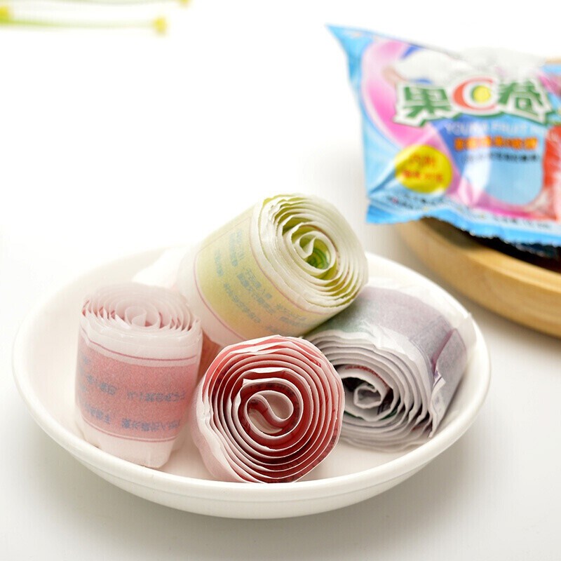 优卡果c卷软糖132克30袋8090后怀旧食果汁软糖卷卷糖儿童创意糖果水果