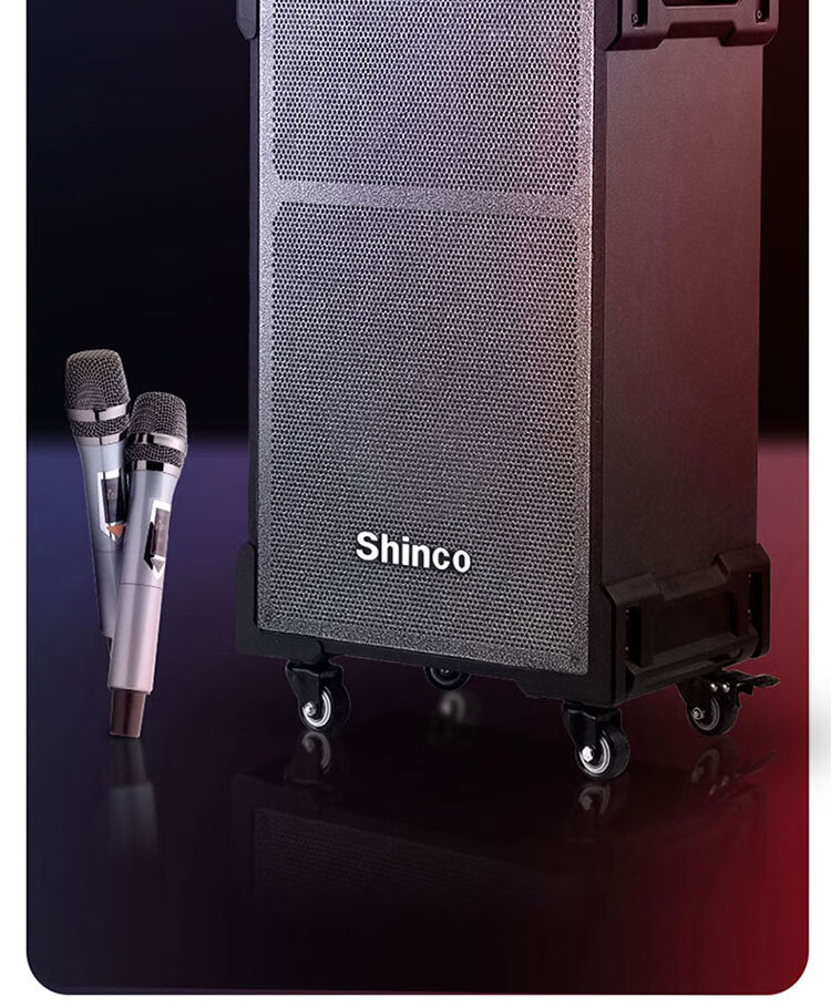 新科c25音响户外自带话筒声卡广场舞网红直播演出唱歌音箱k歌c258吋三