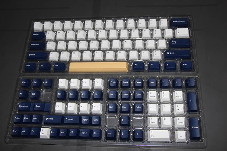 韩度rudy64688496980108键机械键盘二色pbt键帽oemrudy二色至小全套