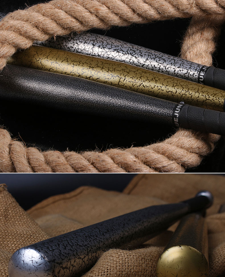 【新品】斯巴达刻纹棒球棒 加厚合金钢黑棒球杆车载