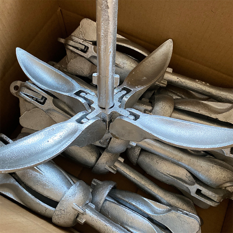 碳钢热镀锌折叠锚伞帽a锚充气橡皮艇皮划艇钓鱼船用锚 船锚游艇锚